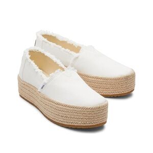 Women's Toms White Espadrille Platform Shoes